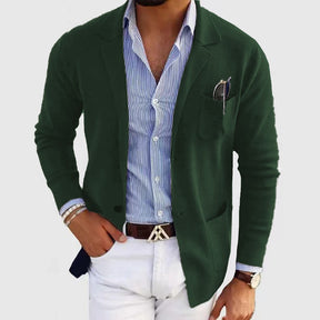 Blazer Décontracté en Polyester pour Hommes - Confort et Élégance pour Toutes Occasions