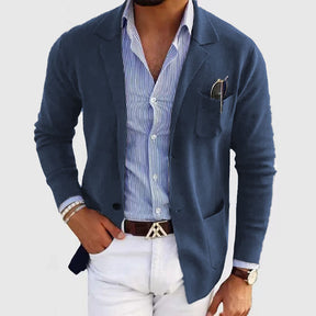 Blazer Décontracté en Polyester pour Hommes - Confort et Élégance pour Toutes Occasions