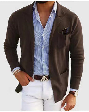 Blazer Décontracté en Polyester pour Hommes - Confort et Élégance pour Toutes Occasions