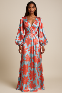 Robe Maxi Élégante Col V - Confort et Style pour Événements d'Été