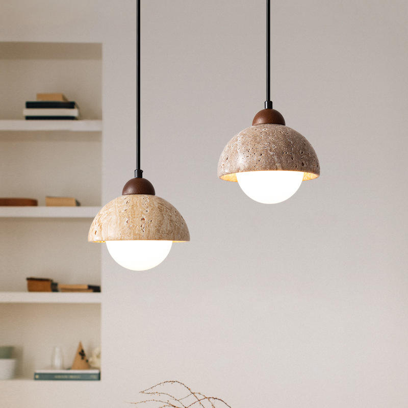 Suspension en Marbre Naturel - Éclairage Élégant et Durable