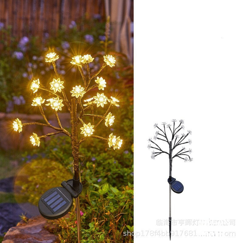 Lampes Solaires de Jardin - Éclairage Écologique avec 15 LED Blanches