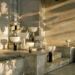 Lampe de Table en Marbre - Élégance et Éclairage Chaleureux