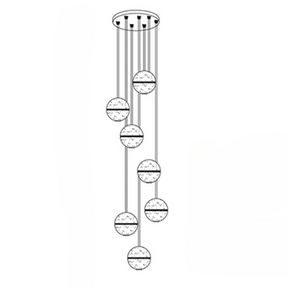 Luminaire Suspendu en Cristal - Éclairage Élégant et Réglable