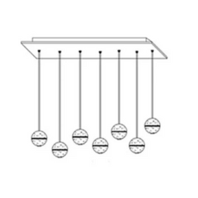 Luminaire Suspendu en Cristal - Éclairage Élégant et Réglable