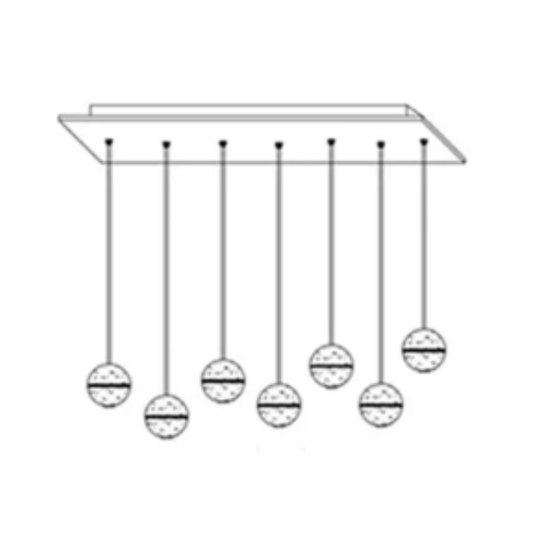 Luminaire Suspendu en Cristal - Éclairage Élégant et Réglable