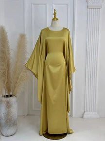 Robe Maxi Élégante pour Femmes - Manches en Cape et Confort Optimal