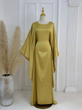 Robe Maxi Élégante pour Femmes - Manches en Cape et Confort Optimal