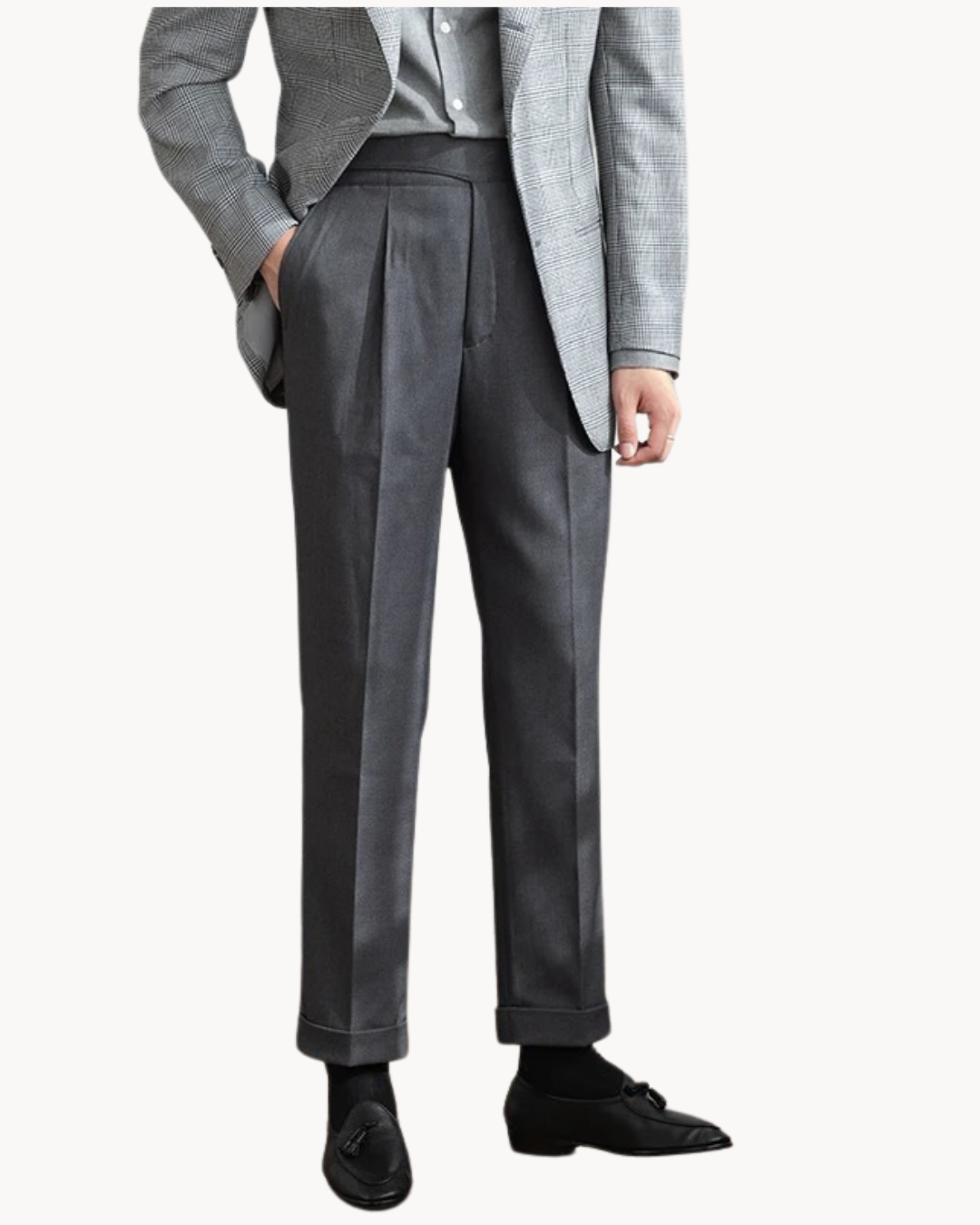 Pantalon Sur-Mesure Élégant pour Hommes - Polyvalent et Résistant aux Rides