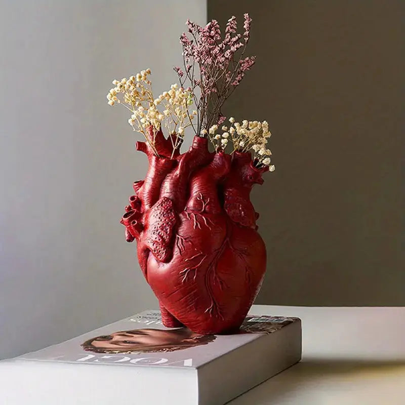 Vase en Céramique en Forme de Cœur - Décoration Romantique et Élégante