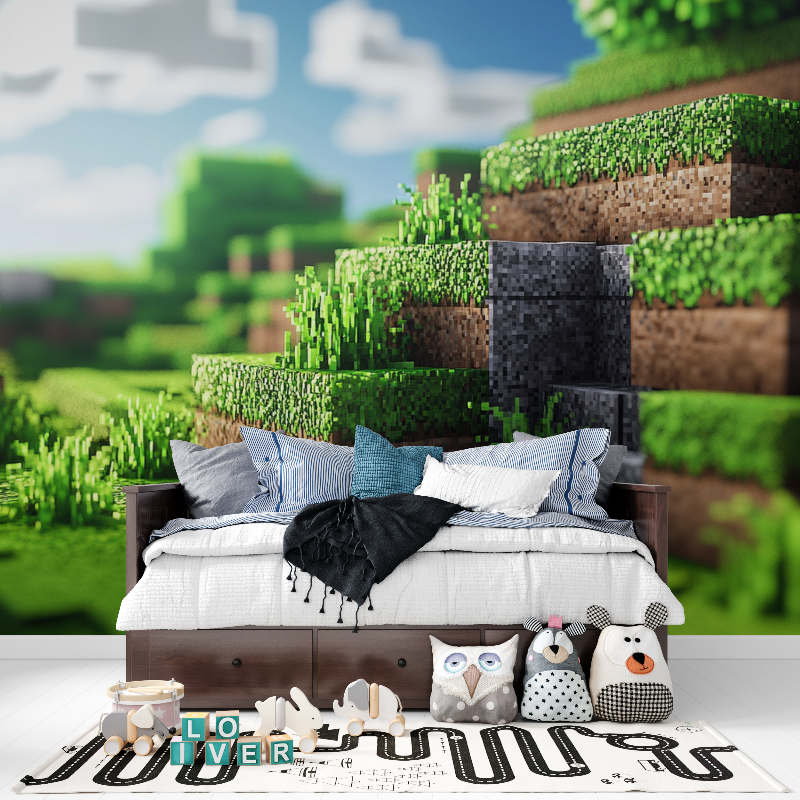 Papier Peint Paysage Minecraft