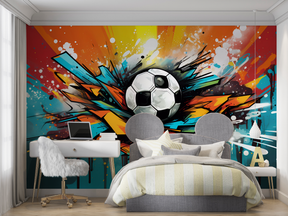 Graffiti Football Balloon Wallpaper