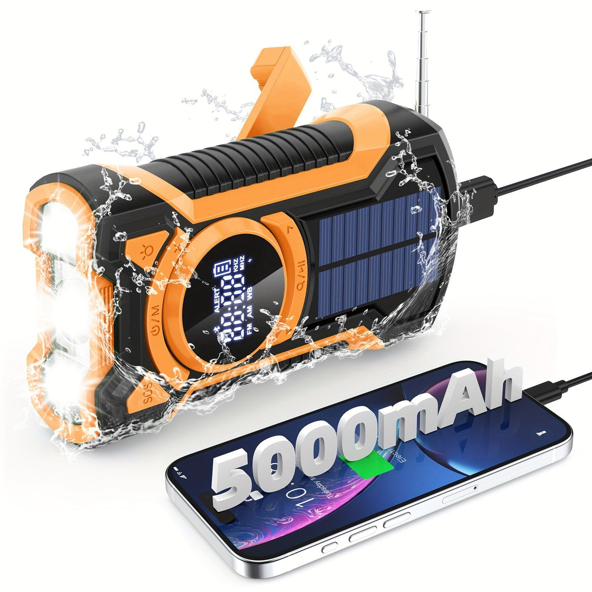Radio d'Urgence Multifonctionnelle - Idéale pour Camping et Situations d'Urgence