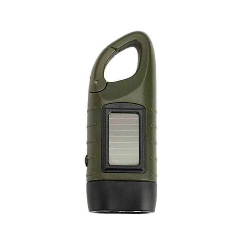 Lampe de Poche Solaire Étanche - Chargement Manuel et LED Puissante