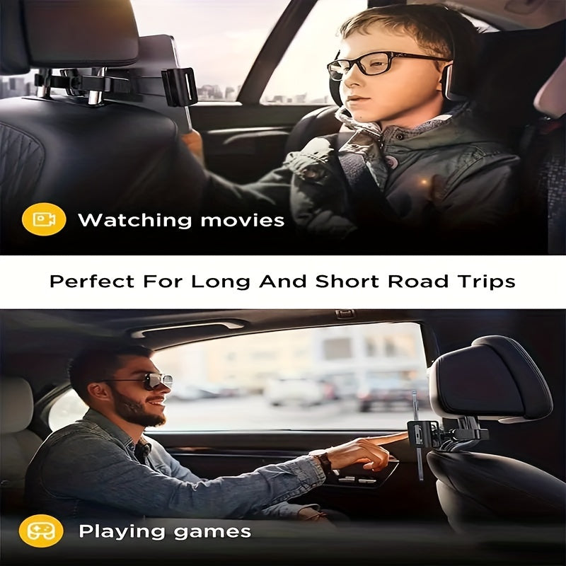 Support de Tablette pour Appuie-tête de Voiture - Ajustable et Sécurisé pour Appareils de 5 à 14 Pouces
