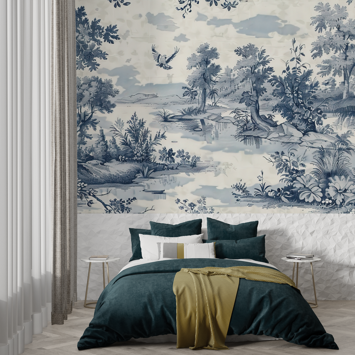 Papier Peint Toile De Jouy Pour Chambre