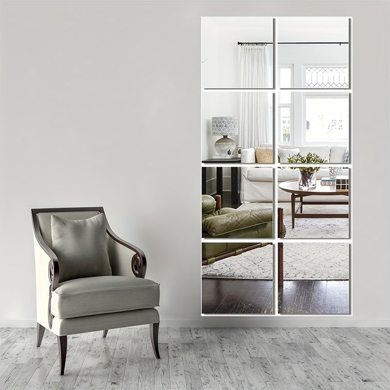 Carreaux Miroir Autocollants Élégants - Installation Facile et Design Luxueux