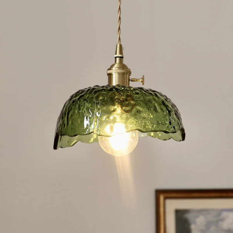 Lampe Suspendue en Laiton et Verre - Élégance Moderne et Installation Facile