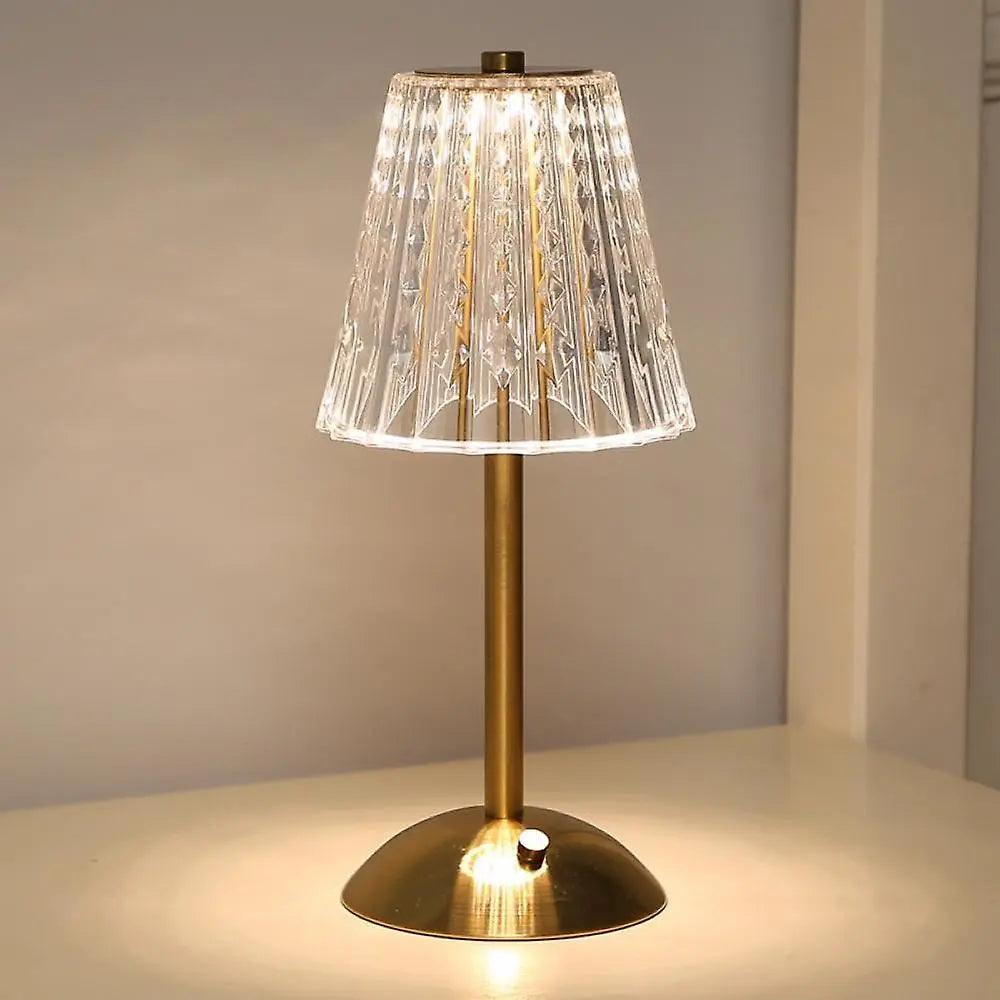 Lampe de Table Vintage en Cristal - Élégance Intemporelle et Fonctionnalité Moderne
