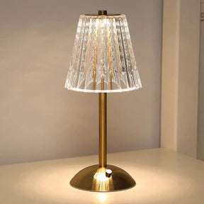 Lampe de Table Vintage en Cristal - Élégance Intemporelle et Fonctionnalité Moderne