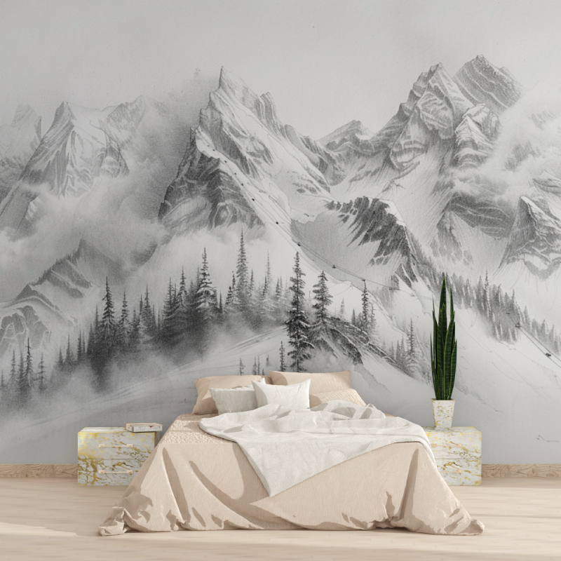 Papier Peint Montagne Sommet De Chamonix