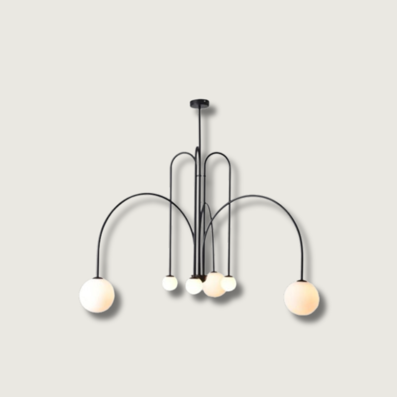 Lustre Courbé Moderne en Fer - Élégance et Durabilité pour Votre Intérieur