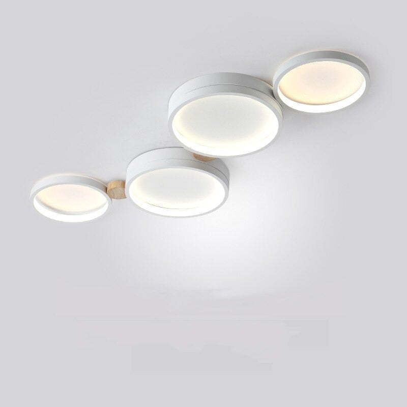 Plafonnier Élégant Blanc et Gris - Design Moderne et Illumination Uniforme