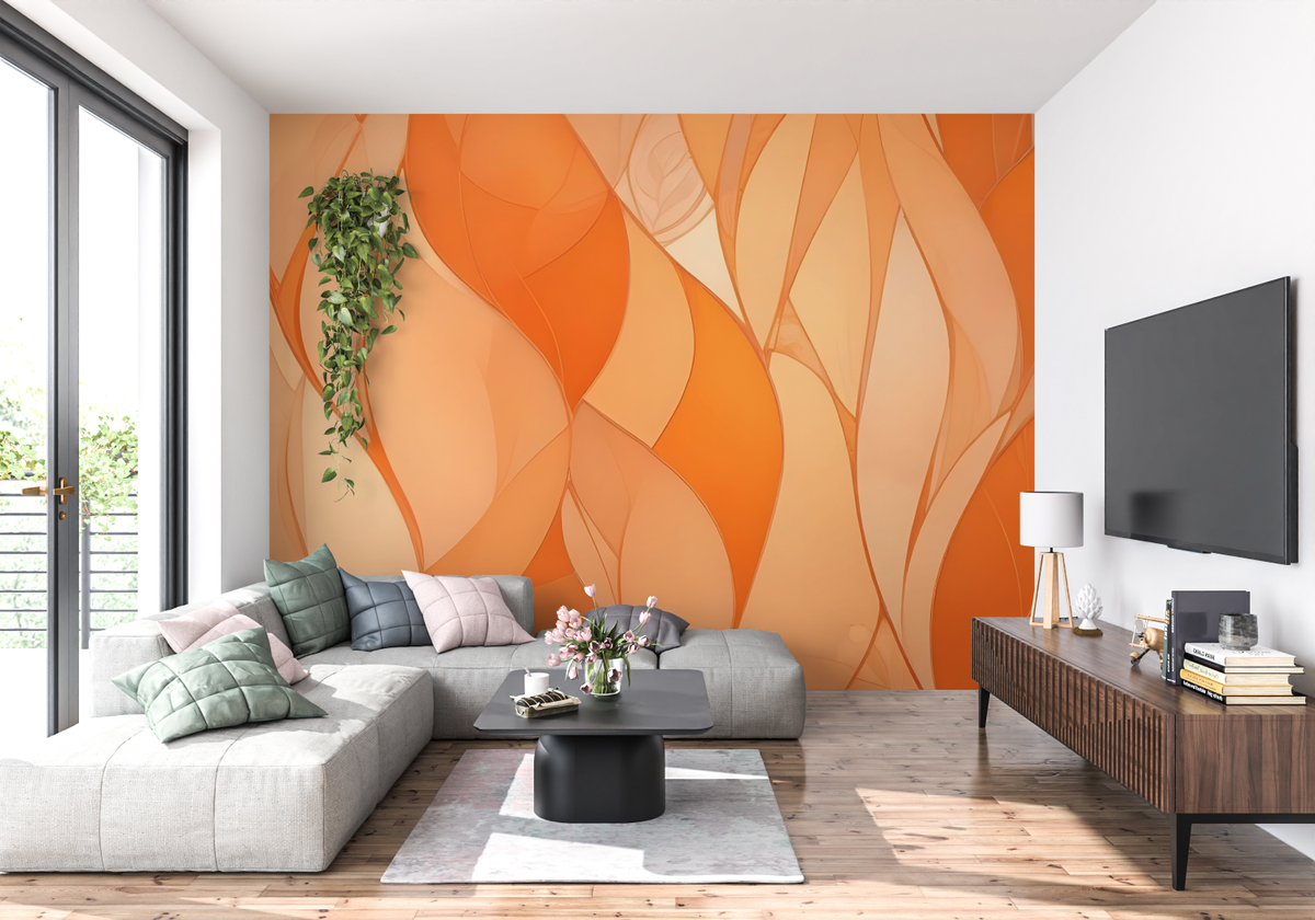Papier Peint Couleur Orange