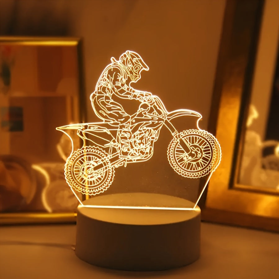Éclairage LED Motocross 3D - Design Sportif et Économie d'Énergie