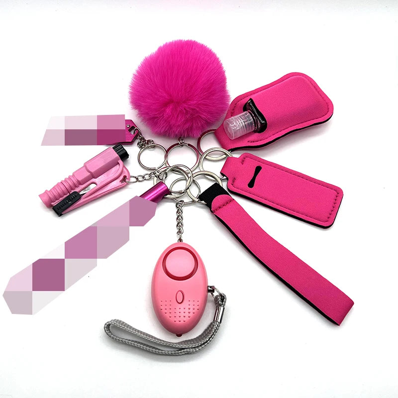 Kit de Défense Personnelle pour Femmes - Ensemble de 9 Pièces avec Alarme et Sifflet