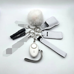 Kit de Défense Personnelle pour Femmes - Ensemble de 9 Pièces avec Alarme et Sifflet