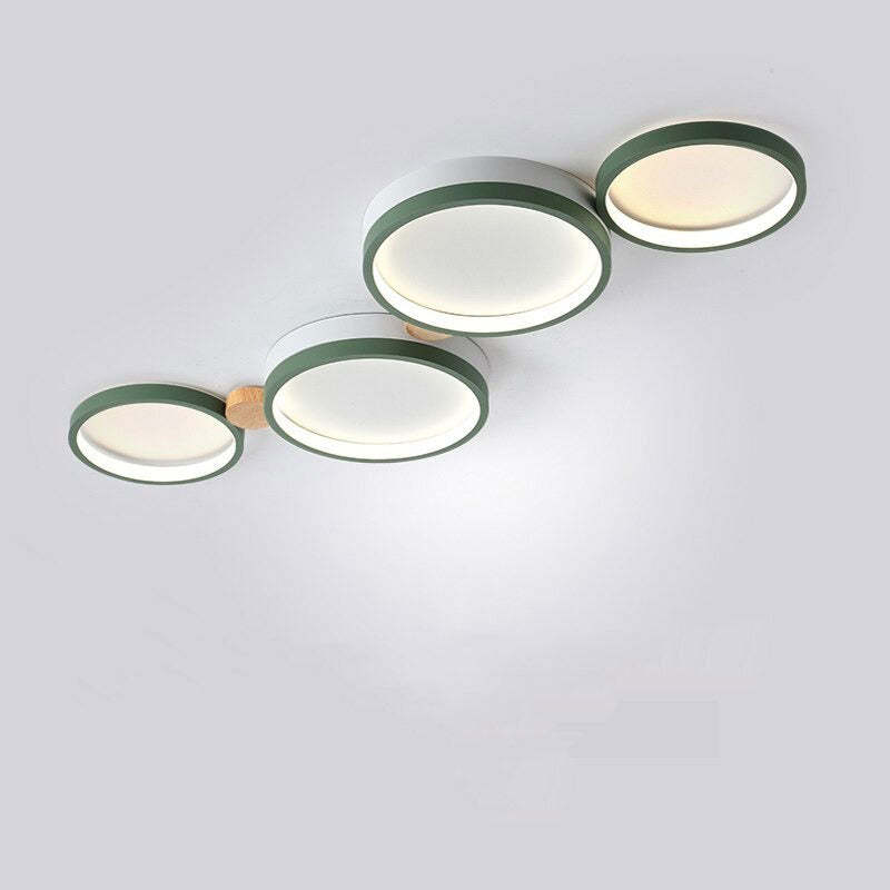 Plafonnier Élégant Blanc et Gris - Design Moderne et Illumination Uniforme