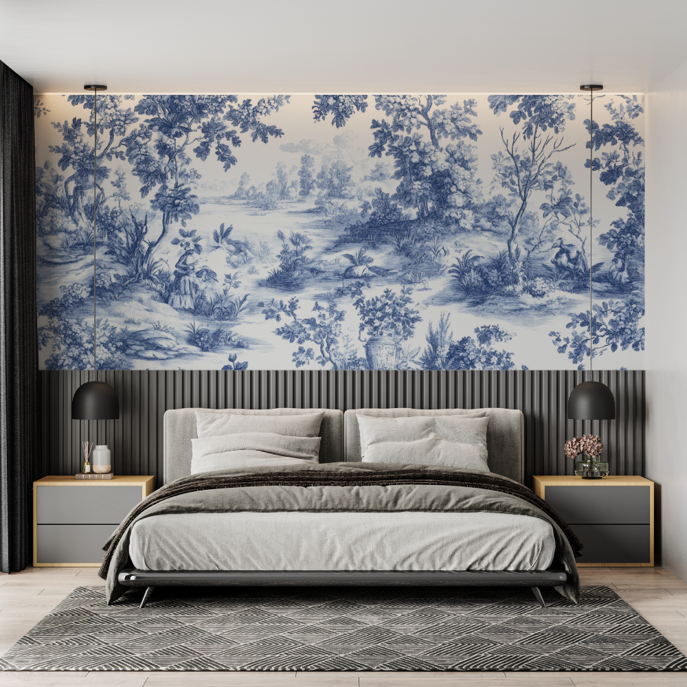 Papier Peint Arbre Bleu