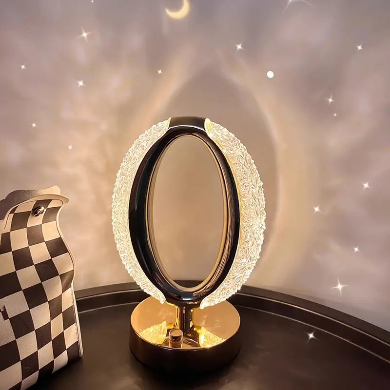 Lampe de Table en Cristal - Élégance Moderne et Éclairage Subtil