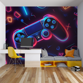 Papier Peint Symboles Gaming Néon