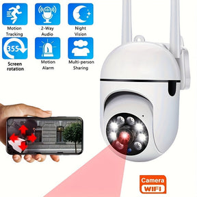 Caméra de Sécurité Intelligente HD - Vision Nocturne Couleur et Audio Bidirectionnel