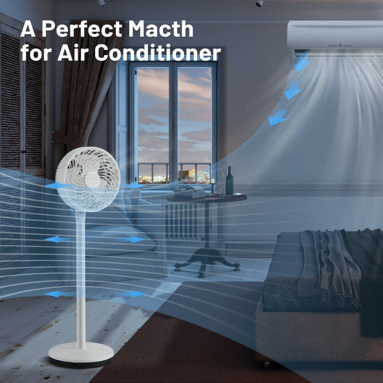 Ventilateur Debout Silencieux 9 Pouces - Hauteurs et Vitesses Réglables