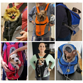 Sac à Dos pour Chien Ajustable - Maille Respirante et Rangement Pratique