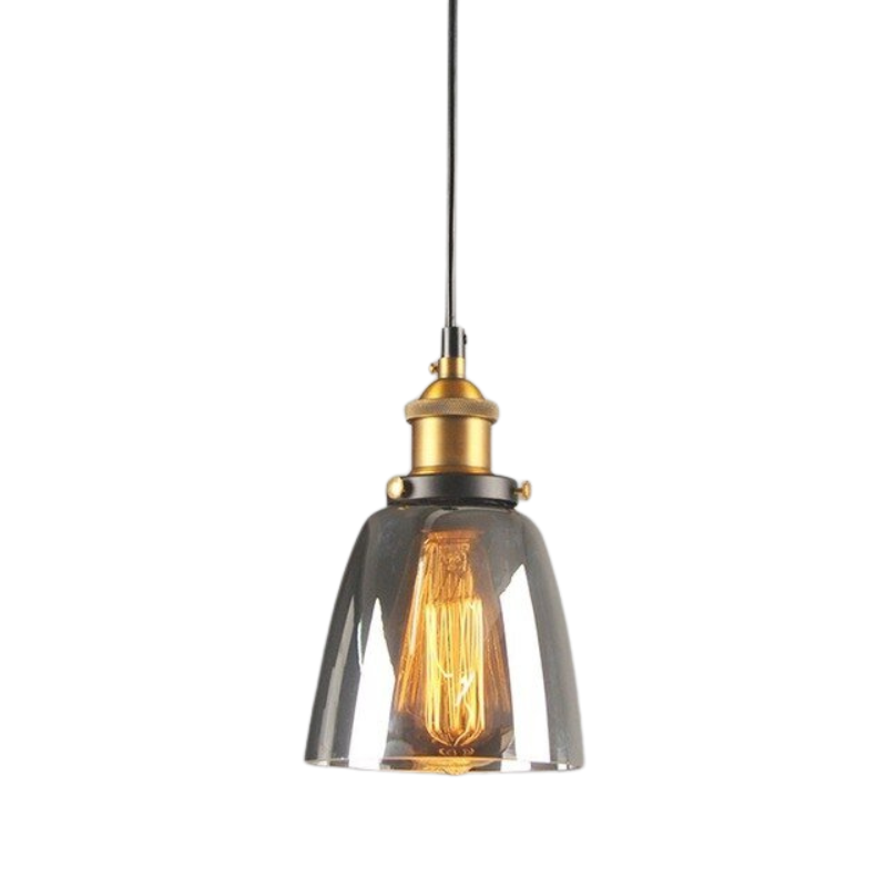 Lampe Suspendue Industrielle en Verre - Design Élégant et Minimaliste