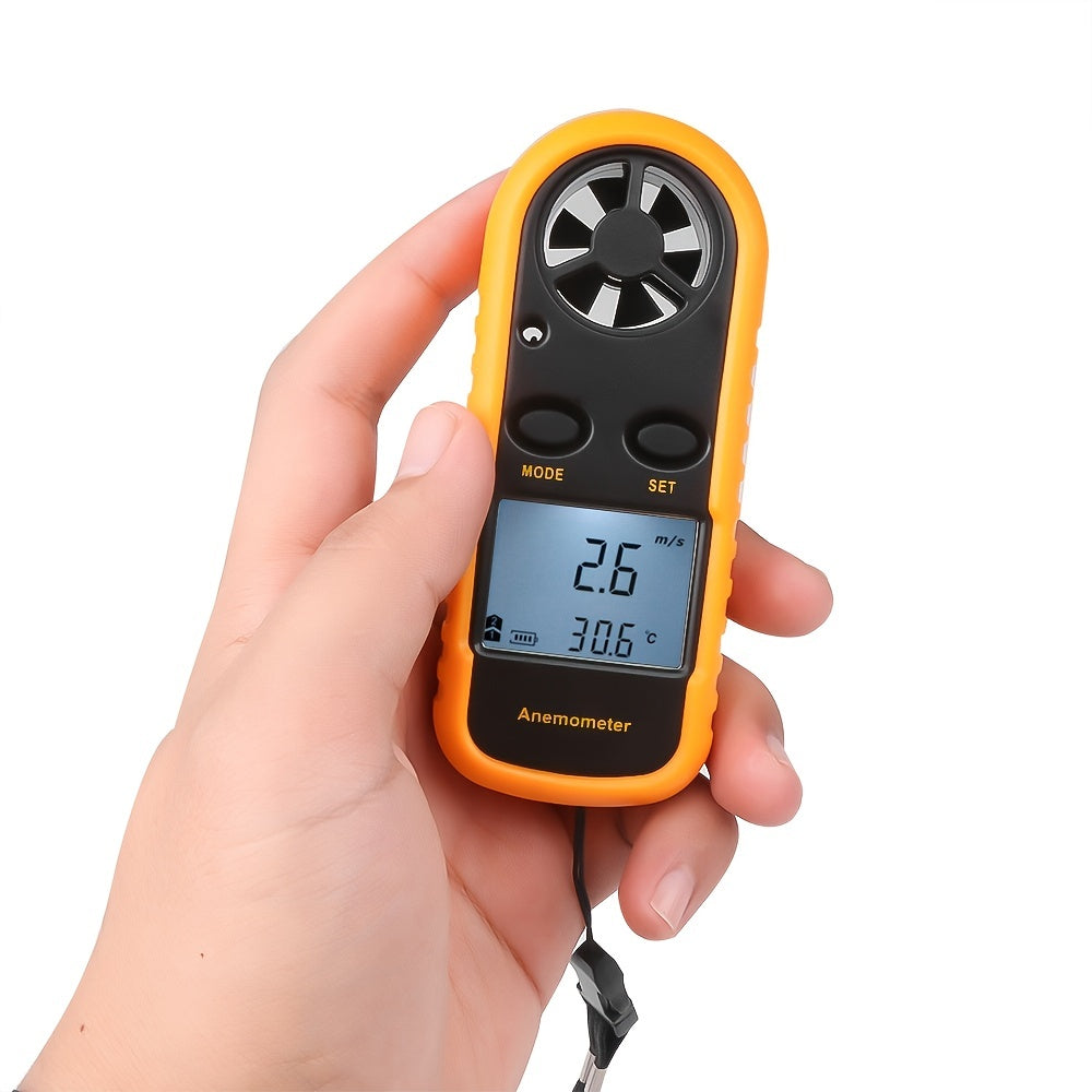 Anémomètre Numérique Portable | Affichage LCD Clair et Précis