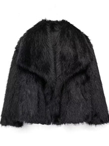 Veste en Fausse Fourrure Écologique - Élégance et Chaleur Luxueuse