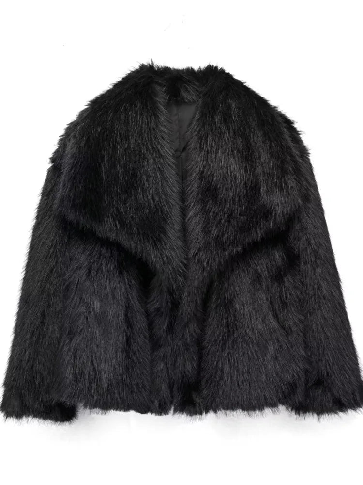 Veste en Fausse Fourrure Écologique - Élégance et Chaleur Luxueuse
