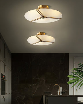 Plafonnier Moderne en Verre et Métal - Design Élégant et Illumination Chaleureuse