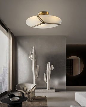 Plafonnier Moderne en Verre et Métal - Design Élégant et Illumination Chaleureuse