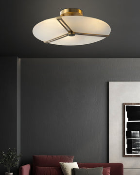 Plafonnier Moderne en Verre et Métal - Design Élégant et Illumination Chaleureuse
