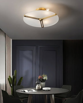 Plafonnier Moderne en Verre et Métal - Design Élégant et Illumination Chaleureuse