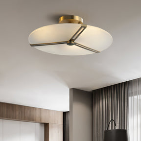 Plafonnier Moderne en Verre et Métal - Design Élégant et Illumination Chaleureuse