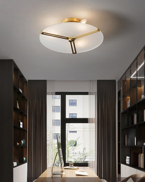 Plafonnier Moderne en Verre et Métal - Design Élégant et Illumination Chaleureuse