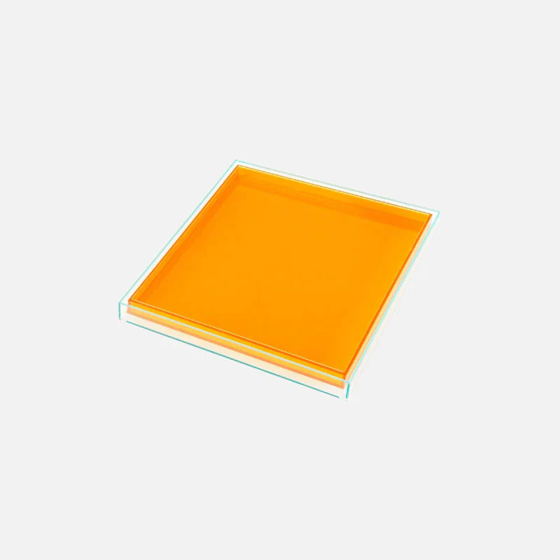 Plateau de Service en Acrylique Multicolore - Design Élégant et Facile à Nettoyer