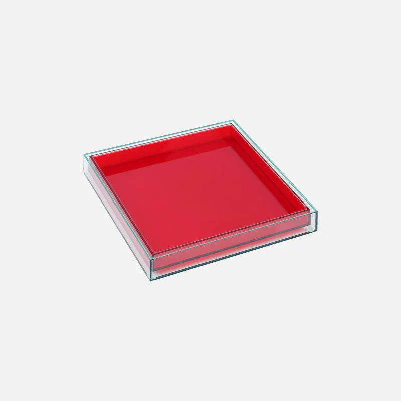 Plateau de Service en Acrylique Multicolore - Design Élégant et Facile à Nettoyer